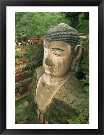 Framed Giant Buddha Statue, Leshan, China Print