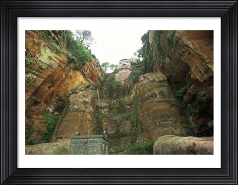 Framed Giant Buddha Statue, Leshan, China Print