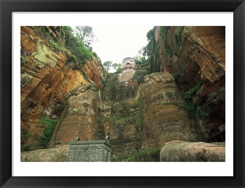 Framed Giant Buddha Statue, Leshan, China Print