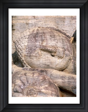 Framed Reclining Buddha Closeup Print