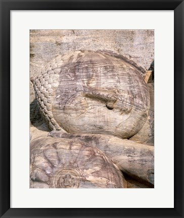 Framed Reclining Buddha Closeup Print