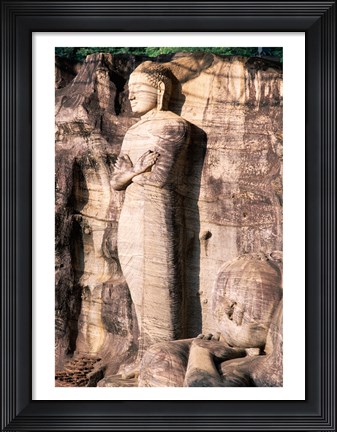 Framed Standing Buddha Closeup Print