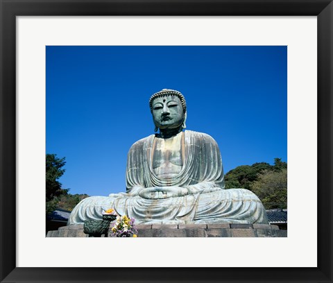 Framed Daibutsu Great Buddha, Kamakura, Honshu, Japan Print