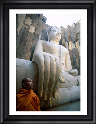 Framed Close-up of the Seated Buddha, Wat Si Chum, Sukhothai, Thailand Print