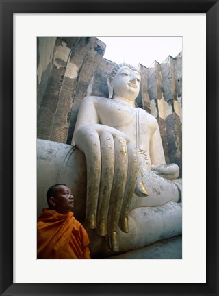Framed Close-up of the Seated Buddha, Wat Si Chum, Sukhothai, Thailand Print