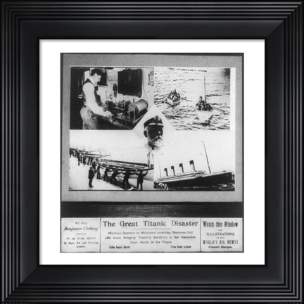 Framed Great Titanic Disaster Print