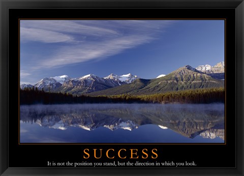 Framed Success - mountains Print