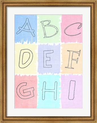 Framed Alphabet I Print