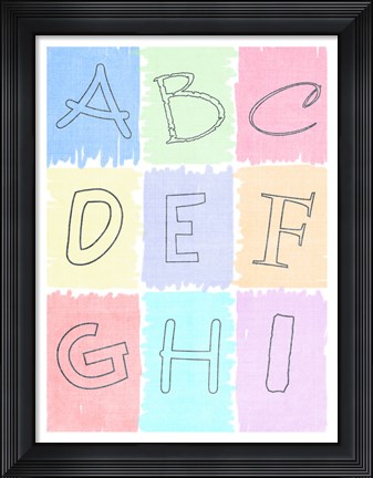 Framed Alphabet I Print