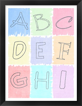 Framed Alphabet I Print