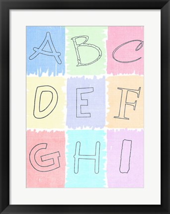 Framed Alphabet I Print