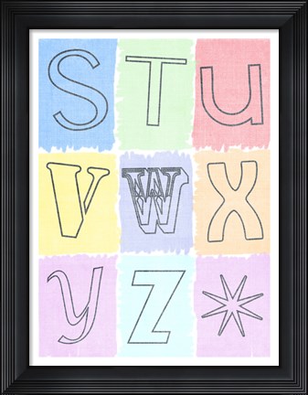 Framed Alphabet III Print