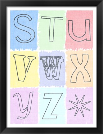 Framed Alphabet III Print