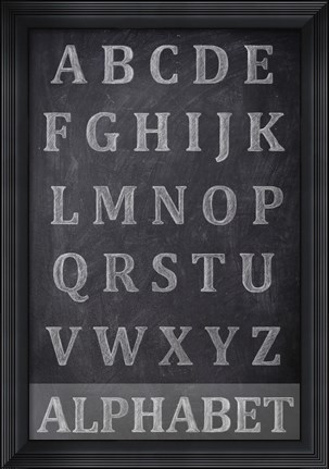 Framed Chalkboard Alphabet Print