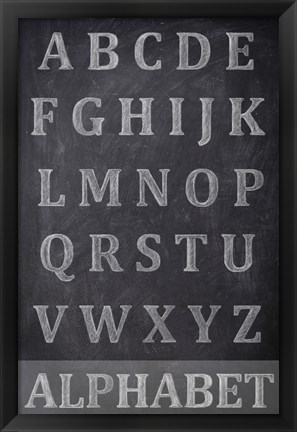 Framed Chalkboard Alphabet Print