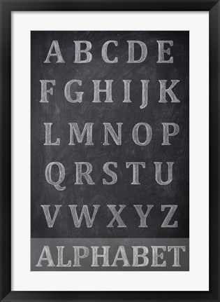 Framed Chalkboard Alphabet Print