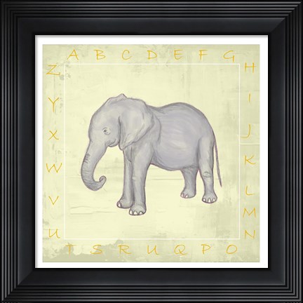 Framed Elephant Alphabet Print