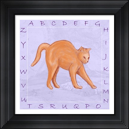 Framed Cat Alphabet Print