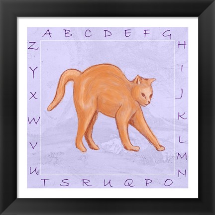 Framed Cat Alphabet Print