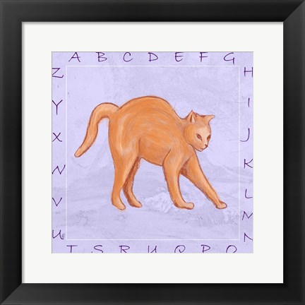 Framed Cat Alphabet Print