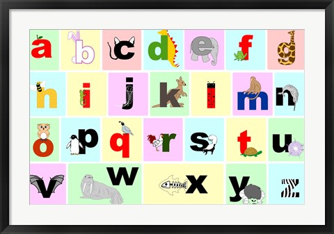 Framed Animal Alphabet Print