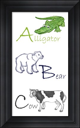 Framed ABC Animals Print