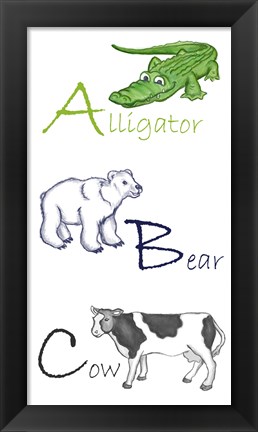 Framed ABC Animals Print