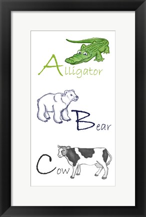 Framed ABC Animals Print