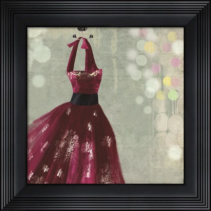 Framed Fuschia Dress II Print