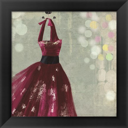 Framed Fuschia Dress II Print