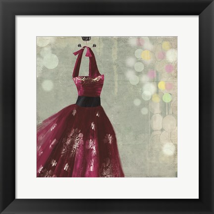 Framed Fuschia Dress II Print