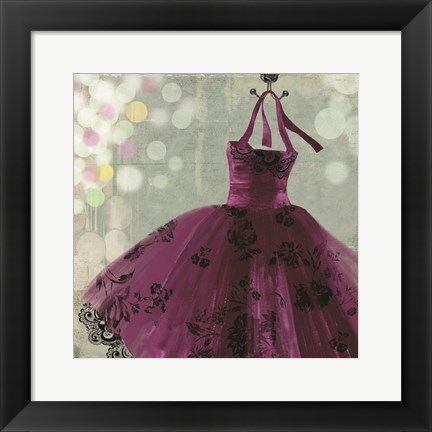 Framed Fuschia Dress I Print