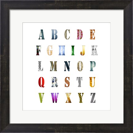 Framed Alphabet Poster Print