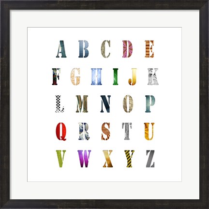 Framed Alphabet Poster Print