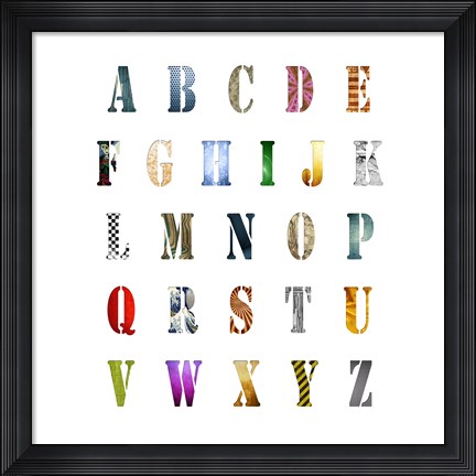 Framed Alphabet Poster Print