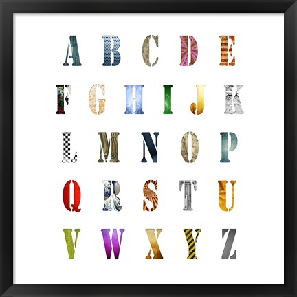 Framed Alphabet Poster Print