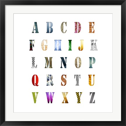 Framed Alphabet Poster Print