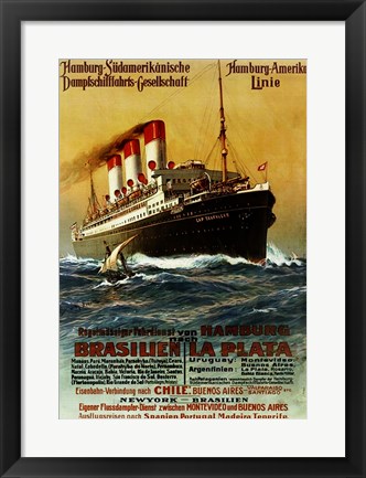 Framed Poster of the Hamburg South American Steamship Company Print