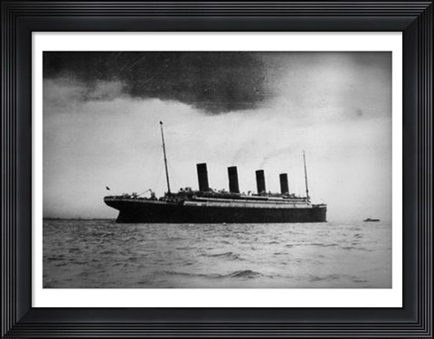 Framed Titanic at Sea Print
