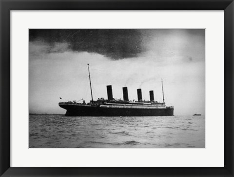 Framed Titanic at Sea Print