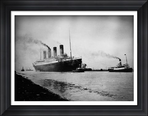 Framed Titanic&#39;s Tugboats Print
