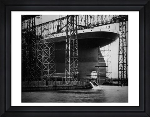 Framed Titanic Constructed at the Harland and Wolff Shipyard in Belfast Photo Print