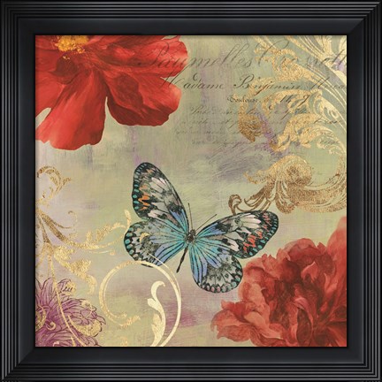 Framed Cottage Red Print