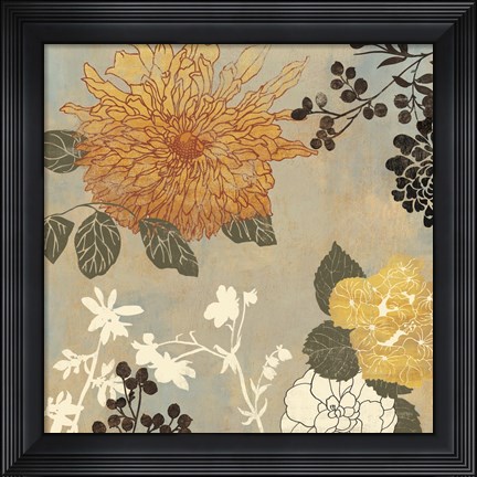 Framed Grace Flowers I Print