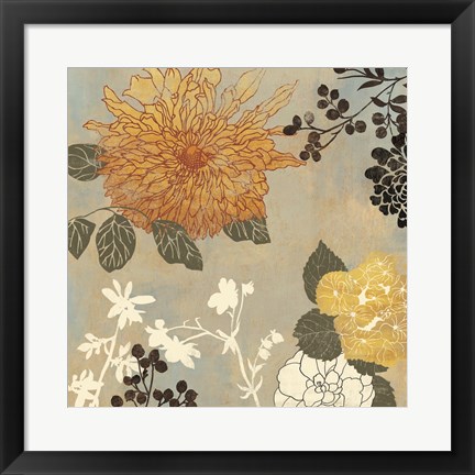 Framed Grace Flowers I Print