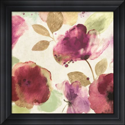 Framed Watercolour Florals I Print