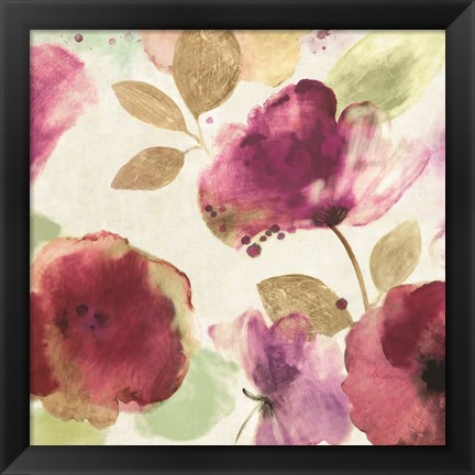 Framed Watercolour Florals I Print