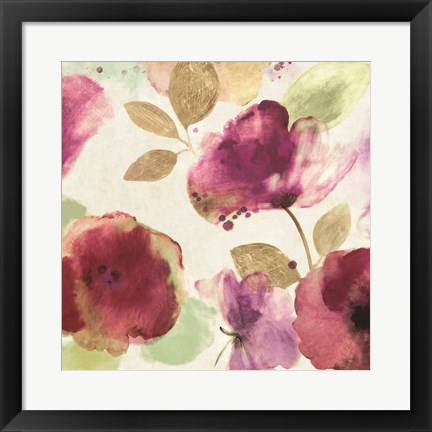 Framed Watercolour Florals I Print