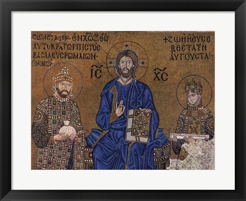 Framed Christ and Rulers Print