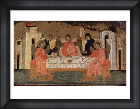 Framed Master of the Icon of the Trinity Print